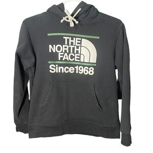 The North Face Logo Graphic Print Black Pullover Hoodie Men’s Size M